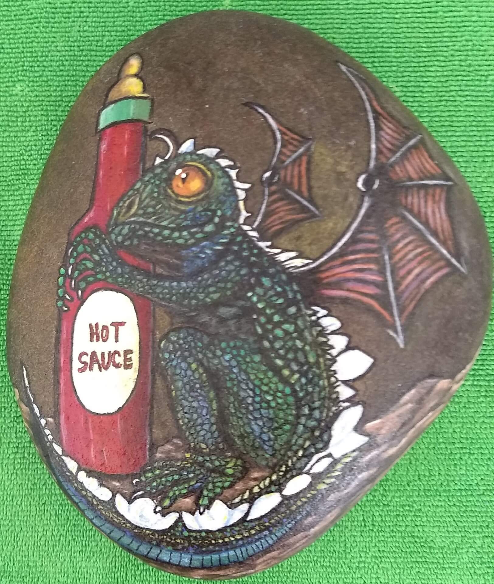 Baby Dragon with Hot Sauce 7x6 inch